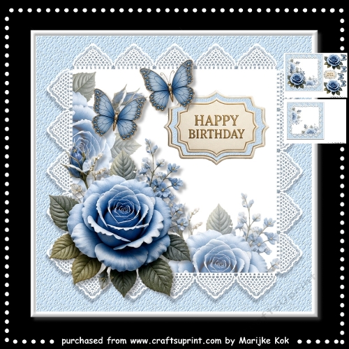 Pretty Roses and Lovely lace 7x7