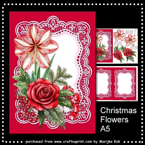 Christmas  Flowers A5 Mini Kit