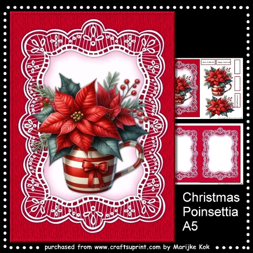 Christmas Poinsettia´s   A5 Mini Kit