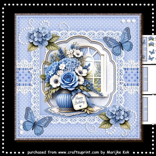 Gorgeous Bouquet In Window 7x7 Mini Kit