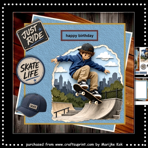 Birthday Boy Skate Board  Mini Kit