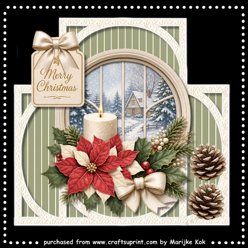 Shaped Christmas  Winter Window Topper Mini Kit