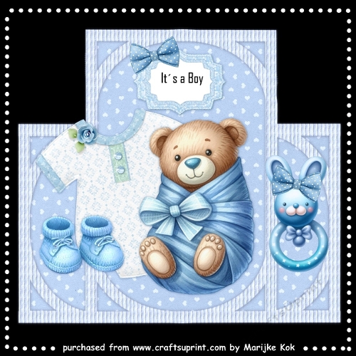 Shaped  Topper New Baby Boy Mini Kit