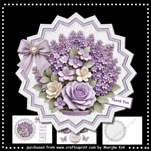 Shaped TopperLavender Flowers Mini Kit