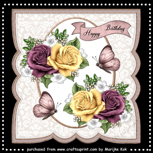 Classic Topper   Pretty Roses  Mini Kit