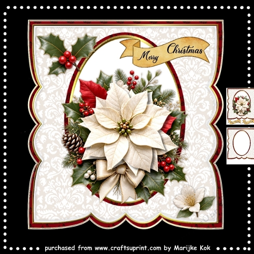 Classic Topper Christmas Poinsettia  Mini Kit