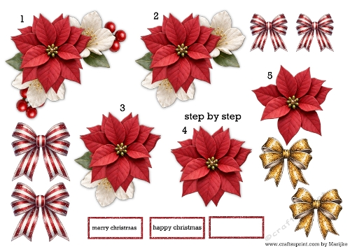 Step by Step  Vignette Poinsettia  Flowers