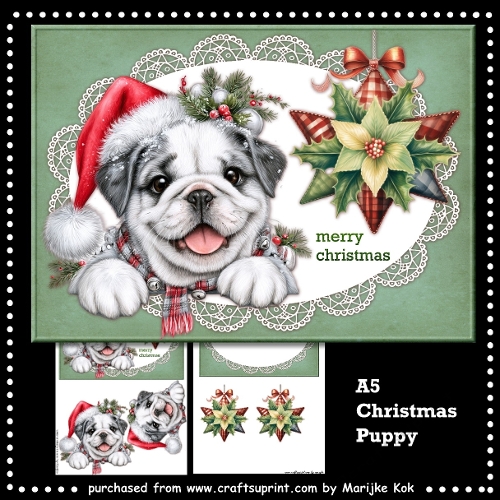 A5  Cute Christmas Puppy Mini Kit   A5