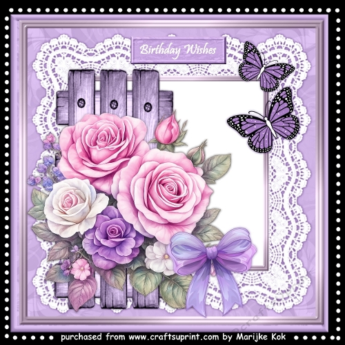 Pretty Mixed Roses 8x8 Mini Kit