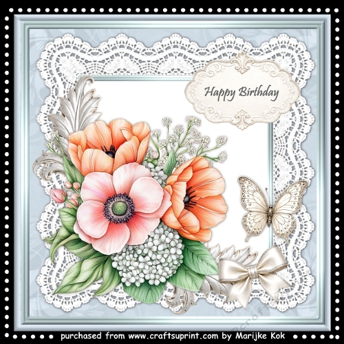 Anemonus And Lace   8x8 Mini Kit