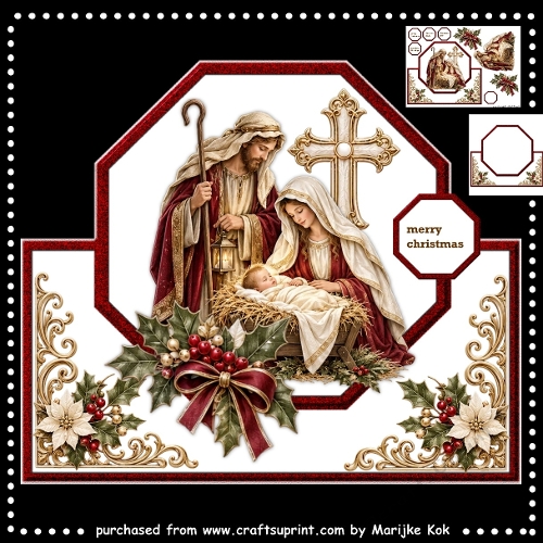 Shaped  Card  Topper  Nativity