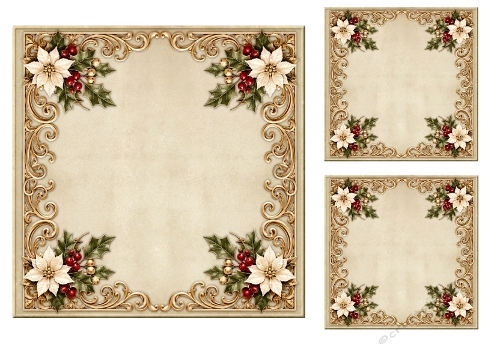 Quick Card   Vintage Robin   7x7  Insert and gift cards