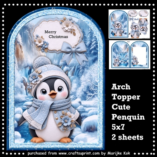 Arch Topper Cute Penquin