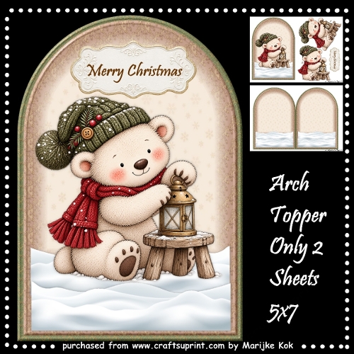 Arch Topper Teddy´s  Christmas Mini Kit