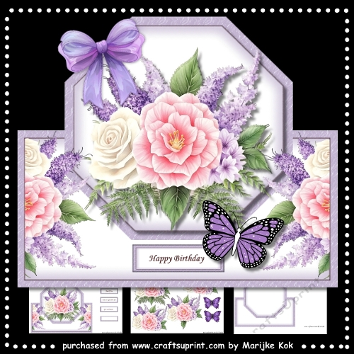 Shaped Topper Pretty Flowers Mini Kit