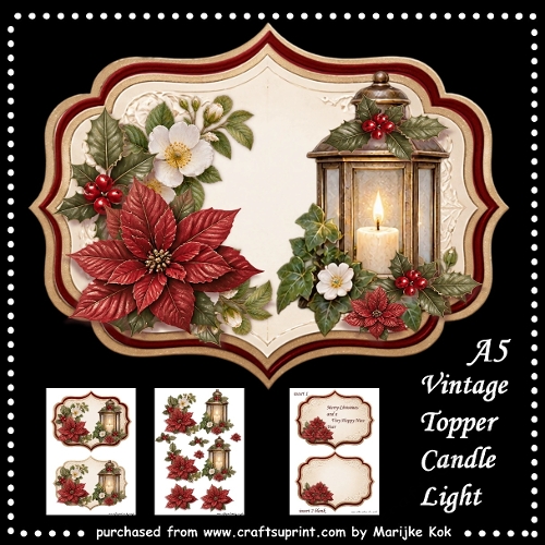 Vintage Topper  Candle Light A5