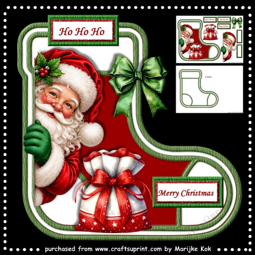 Christmas Stocking Shaped Topper