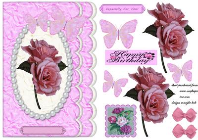 Roses in Pink Frame