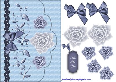 Beautiful Roses in Bleu