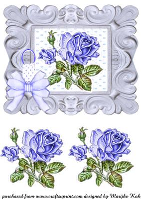 Bleu Vintage Roses