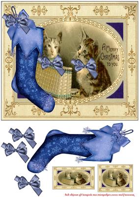 Bleu Christmas Kittens