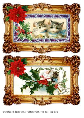 Christmas Vintage Cats