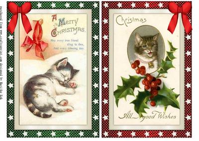 Christmas Vintage Kittens