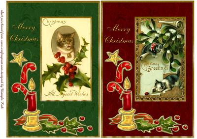Vintage Cats Toppers