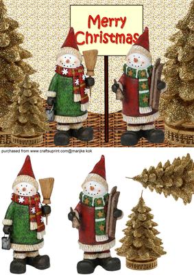 Merry Christmas Cute Snowman