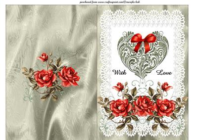 With Love Roses in Silver