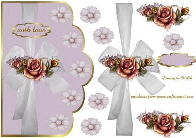 Lilac Scallop Edge Organza Bow