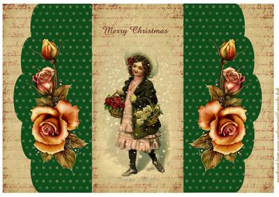 Vintage Trifold Scallop Roses
