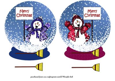 Happy Snowman Snowglobe