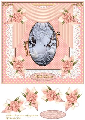 Beautiful Cameo Soft Pink with Love