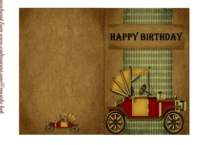 Cut and Fold Vintage Car Male