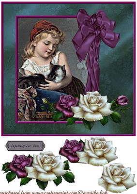 Especially for You Vintage Girl in Purple