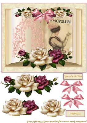 Elegant Vintage Beauty in Cream and Pink