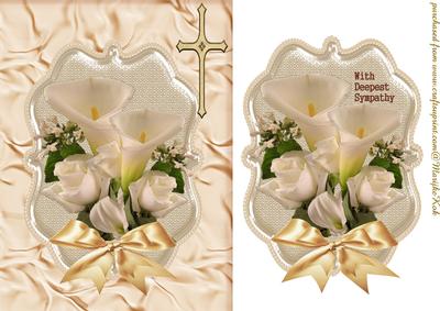 With Deepest Sympathy Cream Satin