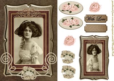 Vintage Lady in Beautiful Dress