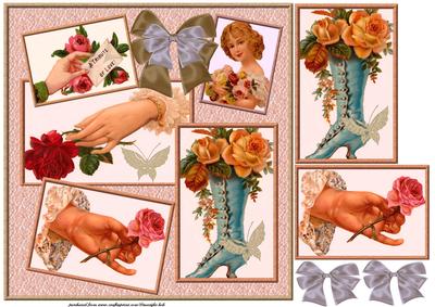 Vintage Collage a Tribute to Love - 