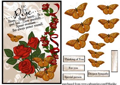 Roses and Butterflies Oriental