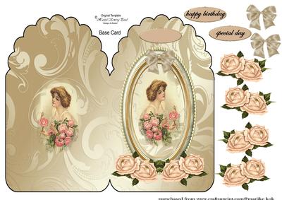 Vintage Lady Cut and Fold