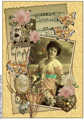 Vintage Shabby Chic A4