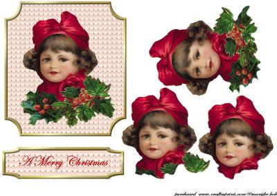 Vintage Christmas Girl