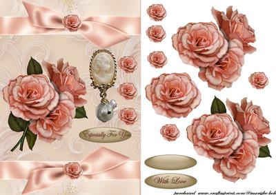 Satin Bows and Roses Especially for You - with Love - 