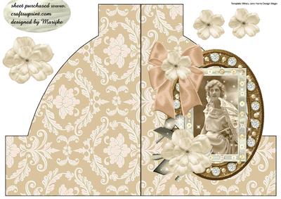 Shape Card Vintage Lady Over the Edge