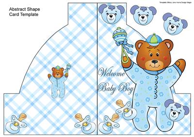 Welcome Baby Boy Shapecard