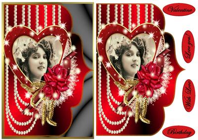 Scallop Modern Vintage Valentine