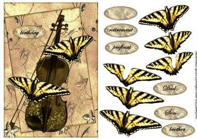 Musis and Butterflies Male Card