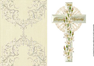 Deepest Sympathy Pearl Cream Cross